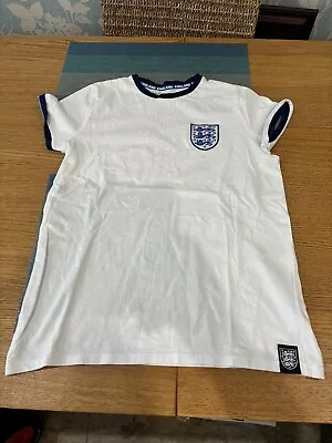 Buy England Football T Shirt Boys Age 12-13 Yrs White   (H5) • 5.99£