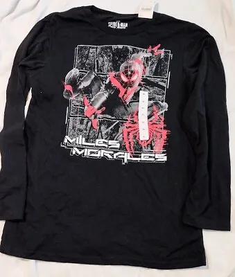 Buy Marvel Spider-Man Youth Boys Miles Morales Long Sleeve Shirt XL • 7.63£