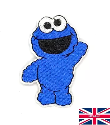 Buy Cookie Monster Iron Sew On Patch Blue Muppet Sesame Street Badge Cloth Patches • 2.39£