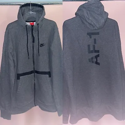 Buy Men’s Nike (L) Air Force 1 AF1 Winterized Zip Up Sweatshirt Jacket Hooded RRP£95 • 44.99£