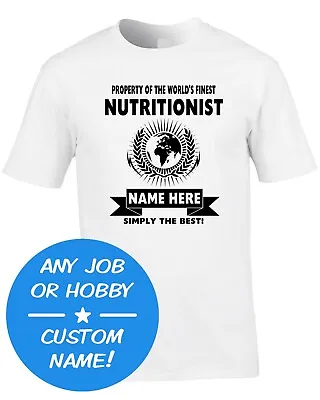 Buy Occupation Custom Men's T-Shirt World Best Finest Job Hobby Family Gift Any Name • 10.99£