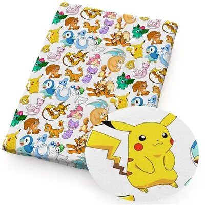 Buy Pokemon Fabric 100% Cotton 140cm Wide Sold Per Fat Qtr • 4.50£