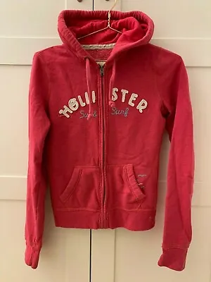 Buy HOLLISTER Jacket/ Zip Up Hoodie Pink With Logo In Front Size S Jumper/cardigan  • 7.99£