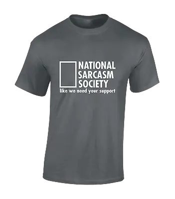 Buy National Sarcasm Society Mens T Shirt Funny Joke Design Gift Present Novelty • 7.99£