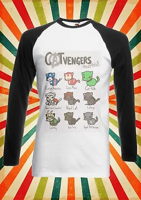 Buy Catvengers Marvel Comic Cat Men Women Long Short Sleeve Baseball T Shirt 1794 • 9.95£
