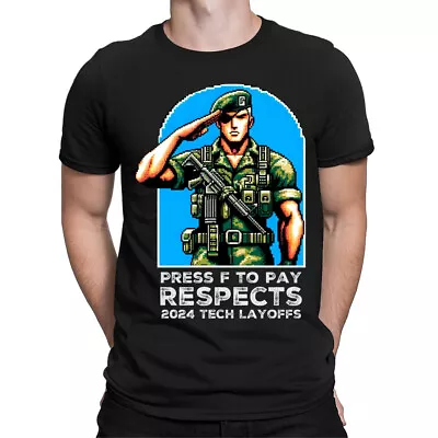 Buy Press F To Pay Respects Gaming Meme Joke Funny Mens Womens T-Shirts Tee Top #D • 3.99£