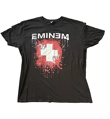 Buy EMINEM Recovery Album Splattered Logo Black T Shirt Adult Size Large 46 Chest • 15£