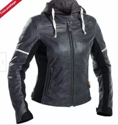 Buy Richa Ladies Toulon 2 Grey Leather Jacket Removable Hood • 165£