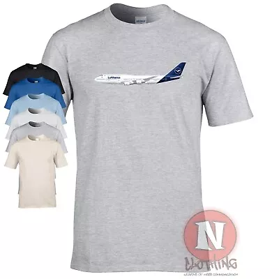 Buy Lufthansa 747 T-shirt Boeing Jumbo Jet Plane Spotters Airline Crew Airports Tee • 13.99£