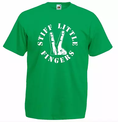 Buy Stiff Little Fingers T-Shirt - Irish Punk Band, New Wave Green Free Delivery • 12.99£