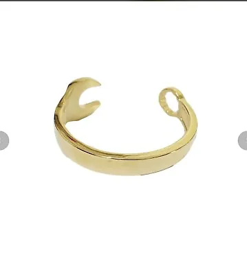 Buy Gold Plated Men Spanner Bangle Designer Tool Wrench Cuff Mechanic Bracelet • 33.99£