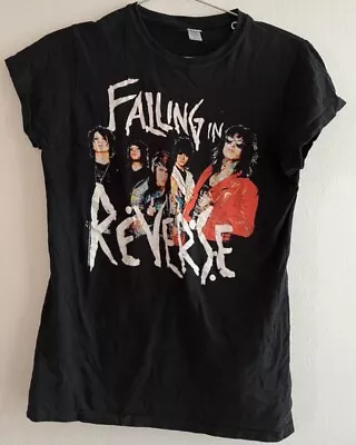 Buy Falling In Reverse T Shirt Rare Rock Band Merch Tee Ladies Size Medium Black • 14.30£