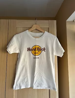 Buy Kids Hard Rock Cafe White T Shirt - Dublin Size L • 3.50£