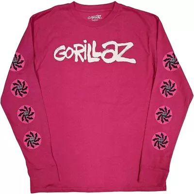 Buy Gorillaz 'Repeat Pazazu' Pink Long Sleeve T Shirt - NEW OFFICIAL • 21.99£