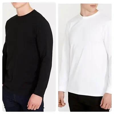 Buy Men's Organic Cotton Smooth Long Sleeve In Premium Slim T Shirts 771 • 5.99£