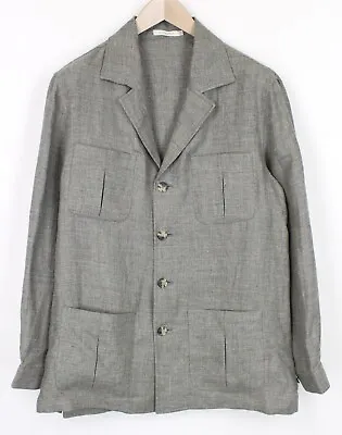Buy SUITSUPPLY Shara New Pocket Men Jacket UK40R Green Slim Safari Melange Linen • 199.99£