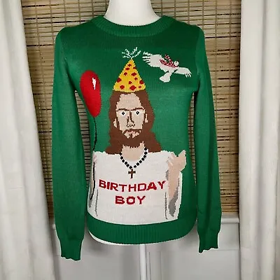 Buy New Tipsy Elves Crew Neck Christmas Sweater Birthday Boy Size Small • 23.32£