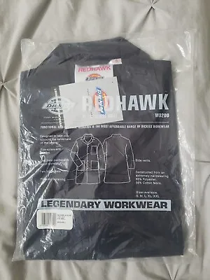Buy 2 X Dickies Redhawk Warehouse Coat Long Sleeve Navy Workwear Jacket WD200 NAVY • 9.99£