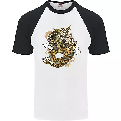 Buy Steampunk Dragon Mens S/S Baseball T-Shirt • 9.99£