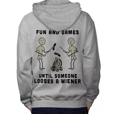Buy Wellcoda Fun And Games Until Mens Hoodie, Loses Design On The Jumpers Back • 26.99£