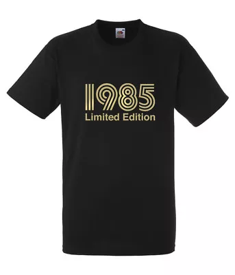 Buy 1985 Limited Edition Gold Design Men's Black T-SHIRT • 10.99£