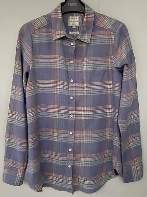 Buy Fat Face Blue Checked Cotton Shirt Size 8 • 2.99£