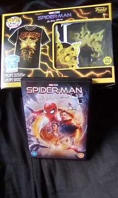 Buy Spiderman No Way Home Dvd , Glow Electro Pop &tee Bundle- Size M • 28.99£