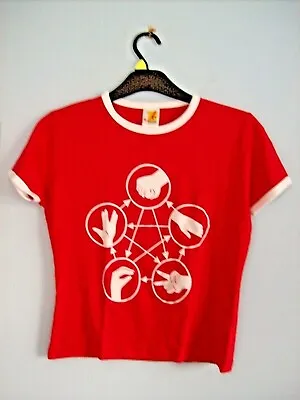 Buy T Shirt Ladies The Big Bang Theory Rock Paper Scissors Lizard Spock Medium New • 7.21£