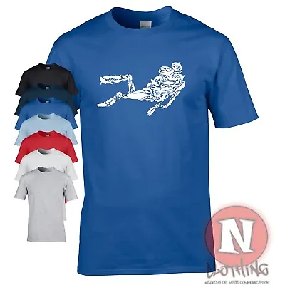 Buy Scuba Diver Graphic T-shirt Shark Whale Dolphin Divers Tee Shirt  • 13.99£