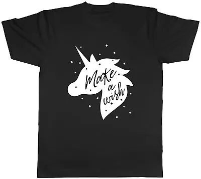 Buy Unicorn Head Make A Wish Mens Unisex T-Shirt Tee Gift • 8.99£