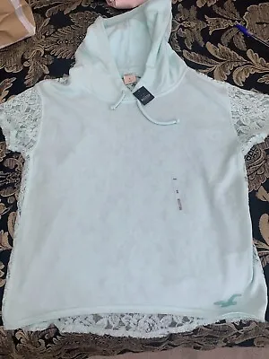 Buy Hollister Ladies Sleeveless Hoodie/Hoody Lace Back BNWT Size Small • 6.99£