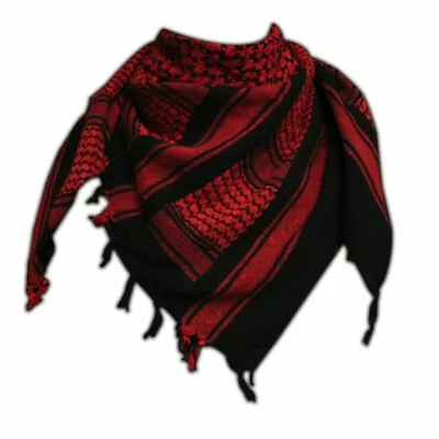 Buy Shemagh Red & Black Keffiyeh Scarf Palestinian Freedom Head Wrap Kufiya New • 13.29£