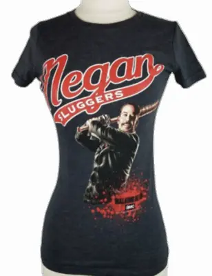 Buy The Walking Dead Negan Sluggers Ladies Black Cotton T-Shirt • 8.99£