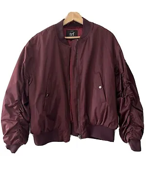 Buy Zara Women’s Bomber Jacket Size Small Burgundy • 12£