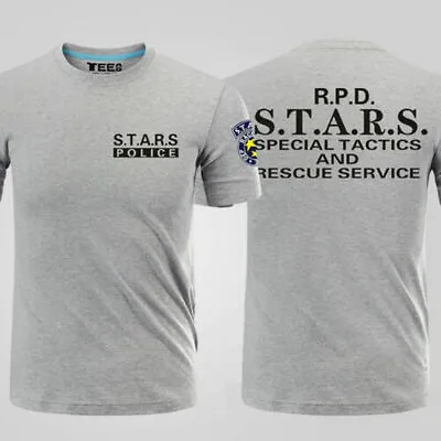 Buy Resident Evil RPD STARS Raccoon Short Sleeve Tee T-Shirt Cosplay Costume • 9.47£