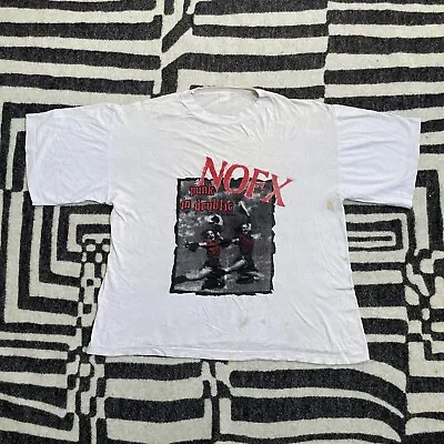 Buy Vintage NOFX Punk In Drublic 90s T Shirt Black Flag Minor Threat Bad Brains • 220£