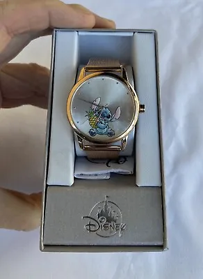 Buy Disney Park Collection Jewelry Stitch W/Pineapple Rose Gold Disneyland Watch NWT • 85.70£