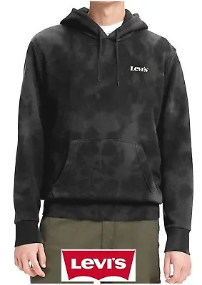 Buy Levi's ® Mens Caviar CAMO Graphic Fleece Hoodie Relaxed Fit RRP £59.99 • 18.74£