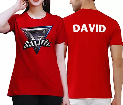 Buy Personalised Gladiator Name T-Shirt Top Tee Adults Mens Womens Kids 90's TV Show • 12.99£