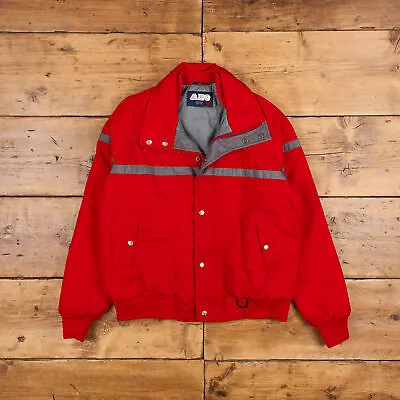Buy Vintage Windbreaker Jacket M 90s Thinsulate Red Zip Snap • 22.67£