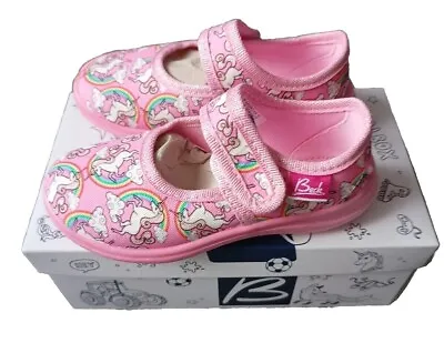 Buy Beck Girls Rainbow Unicorn Shoes Slippers Pink UK 7 EU 24 • 6.99£