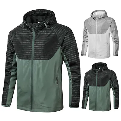 Buy NEW Men Autumn Winter Hooded Windproof Outdoor Thin Jacket Coat Windbreaker Tops • 26.21£
