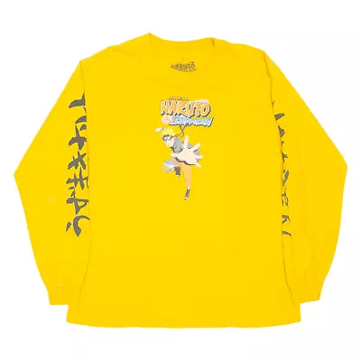 Buy NARUTO SHIPPUDEN Anime Mens T-Shirt Yellow Long Sleeve L • 9.99£