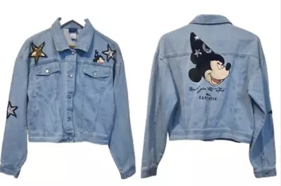 Buy Vintage 90s Disney Store Mickey Mouse Embroidered Denim Jacket Size 3XL • 19.99£