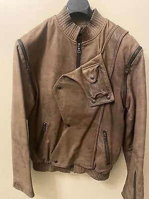Buy Oliver Sweeny Leather Jacket Light Brown Unique Design • 50£