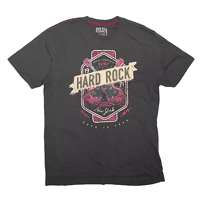 Buy HARD ROCK CAFE New York USA T-Shirt Grey Short Sleeve Mens M • 14.99£