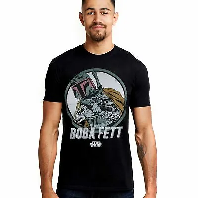Buy Star Wars Mens T-shirt Boba Fett Black S-2XL Official • 13.99£
