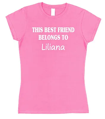 Buy Personalised This Best Friend Belongs T-Shirt Any Names Adults Kids All Colours • 16.95£