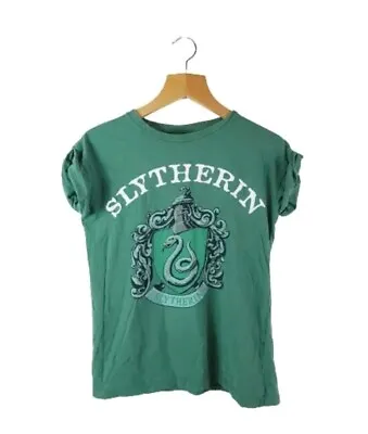 Buy Harry Potter T Shirt 8 Green White Film Graphic Print Short Sleeve Womens • 5.21£