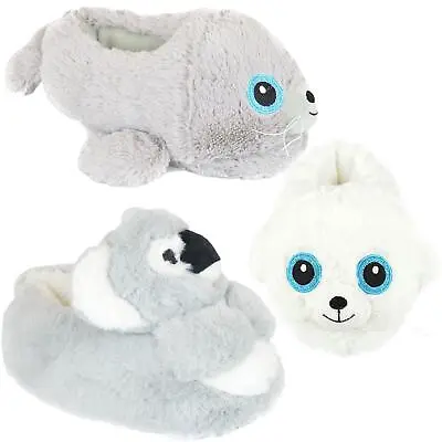 Buy A2Z Ladies Cute 3D Animal Novelty Slippers Winter Plush Warm House Shoes • 9.99£